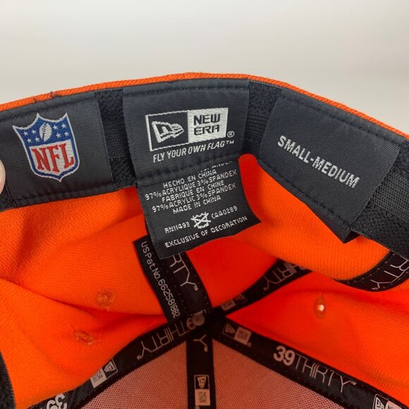 Denver Broncos NFL Orange New Era 39Thirty Stretch Fitted Hat Mens S/M - Picture 5 of 5